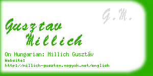 gusztav millich business card